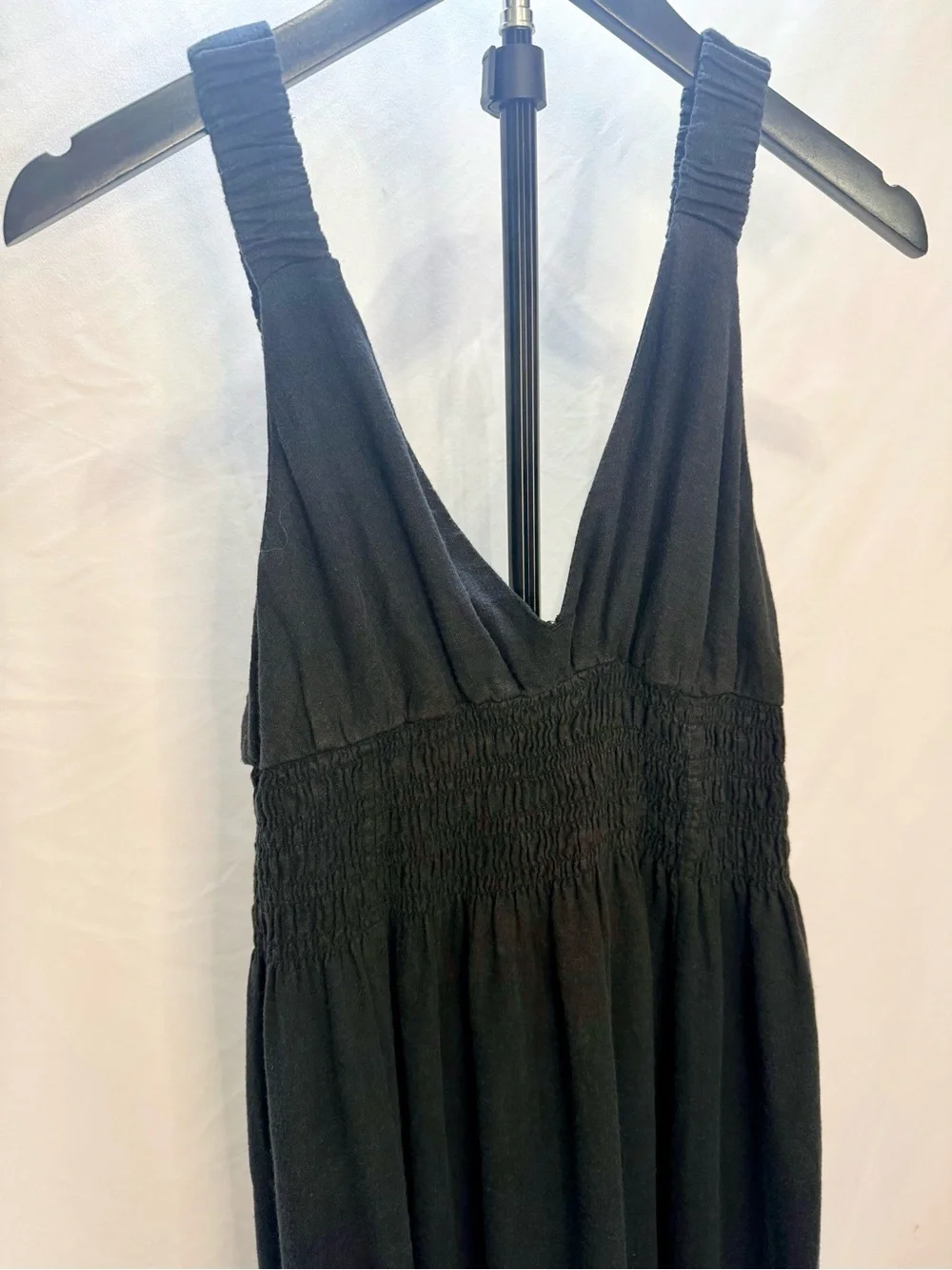 Abercrombie & Fitch Black Linen Feel Maxi Dress